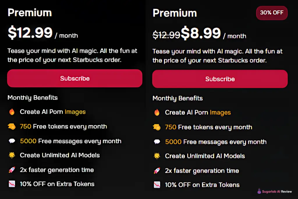 Sugarlab AI Premium Plan Pricing